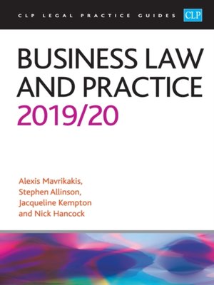 cover image of Business Law and Practice 2019/2020